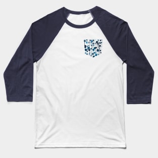 Pocket- grafitti dots blue Baseball T-Shirt